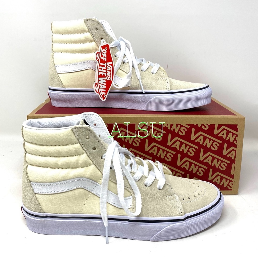 VANS SK8-HI Classic Suede Canvas White Cream Men’s VN0A4U3CFRL - Picture 2 of 8